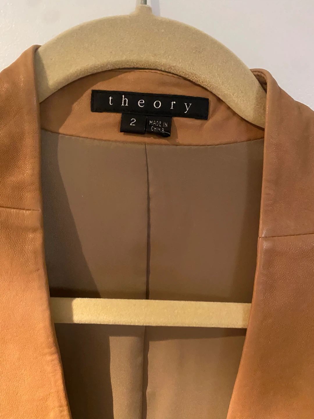 Theory Leather Jacket - Size 2 - photo 3