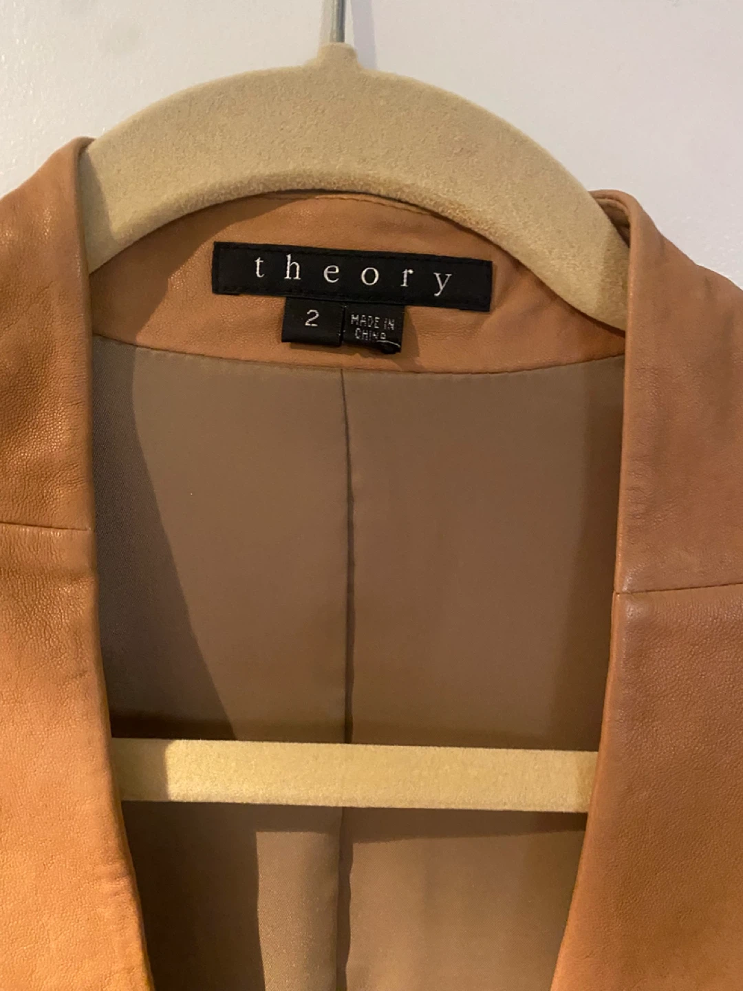 Theory Leather Jacket - Size 2 - photo 4