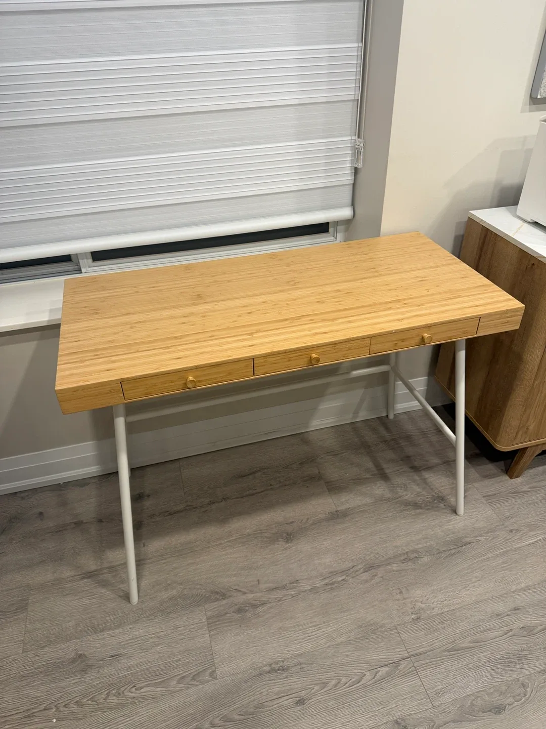 IKEA LILLÅSEN Desk - Bamboo - 102x49 cm