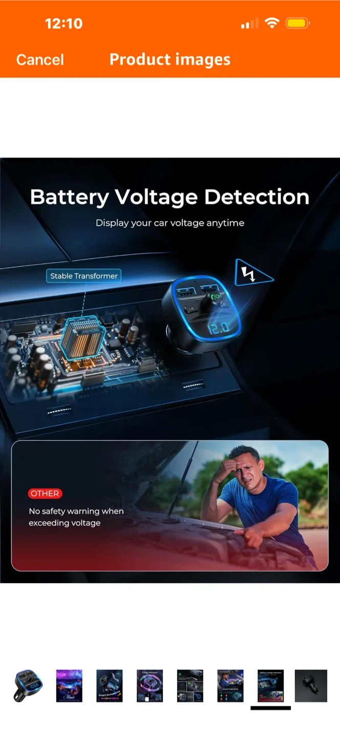 LENCENT Bluetooth FM Transmitter Car Charger image indicator(4)