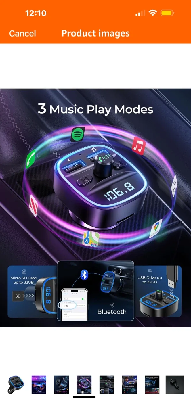 LENCENT Bluetooth FM Transmitter Car Charger image indicator(2)