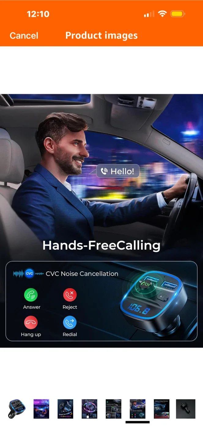 LENCENT Bluetooth FM Transmitter Car Charger image indicator(3)