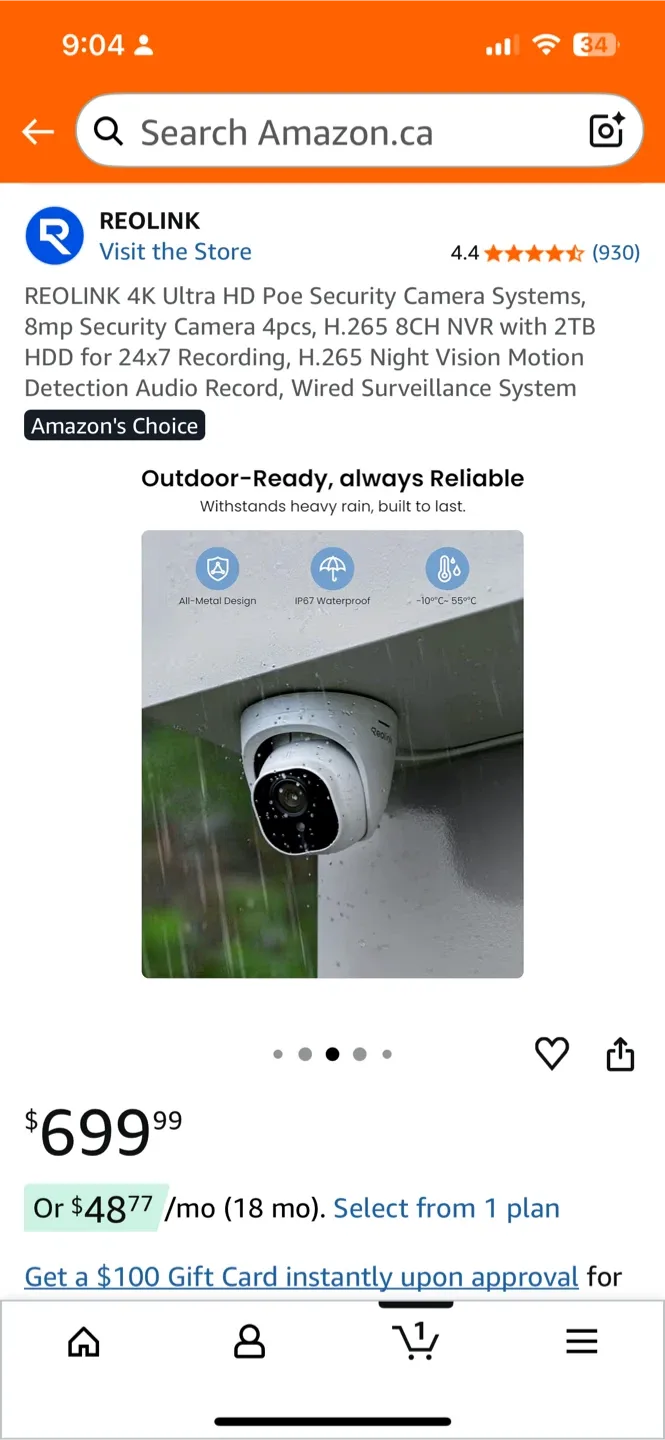 Brand New! Reolink 4K Ultra HD Security Camera System image indicator(4)