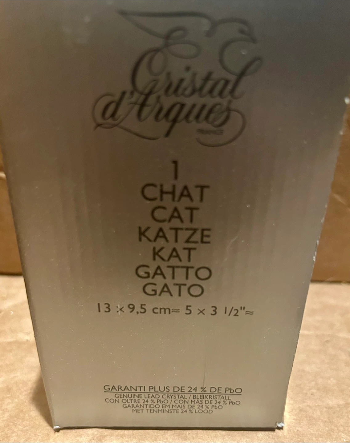 Cristal d'Arques France Cat Crystal Figurine - photo 2