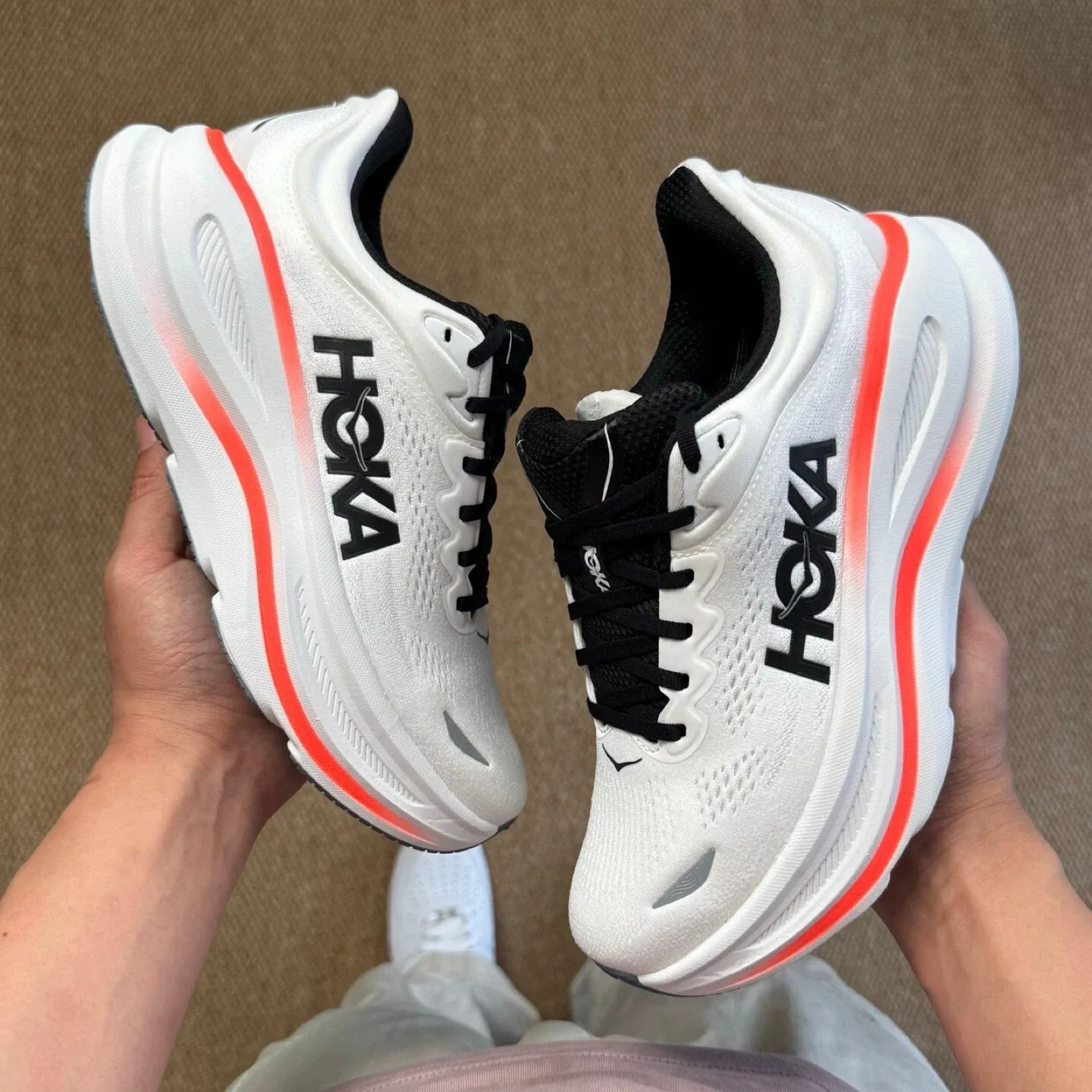 Hoka Mach 6 White Running Shoes