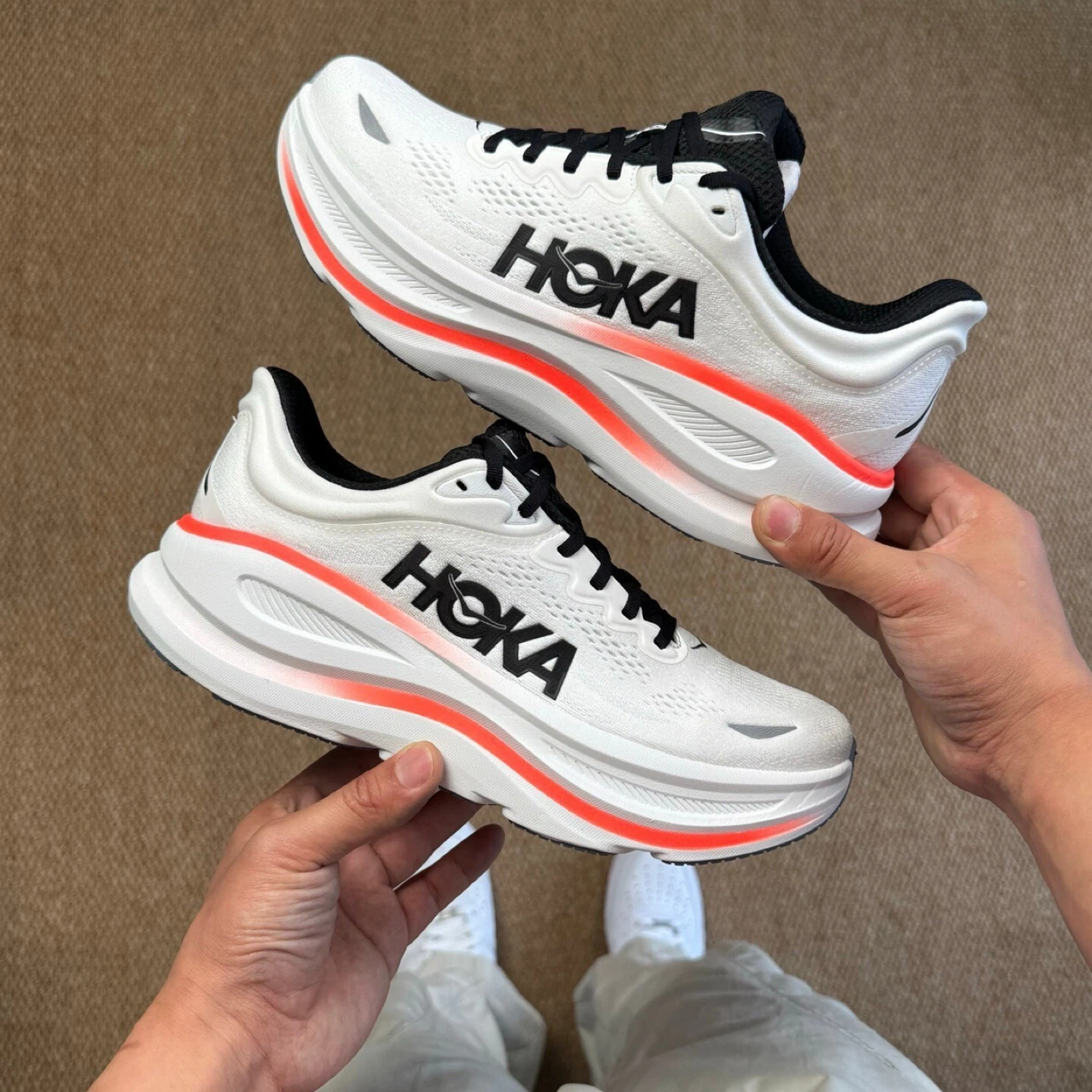 Hoka Mach 6 White Running Shoes - photo 2