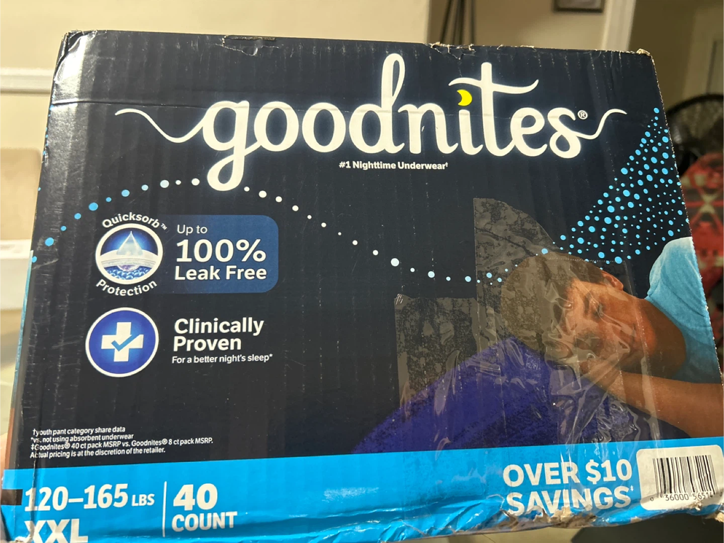 Goodnites Nighttime Underwear XXL (120-165 lbs) 40 Count