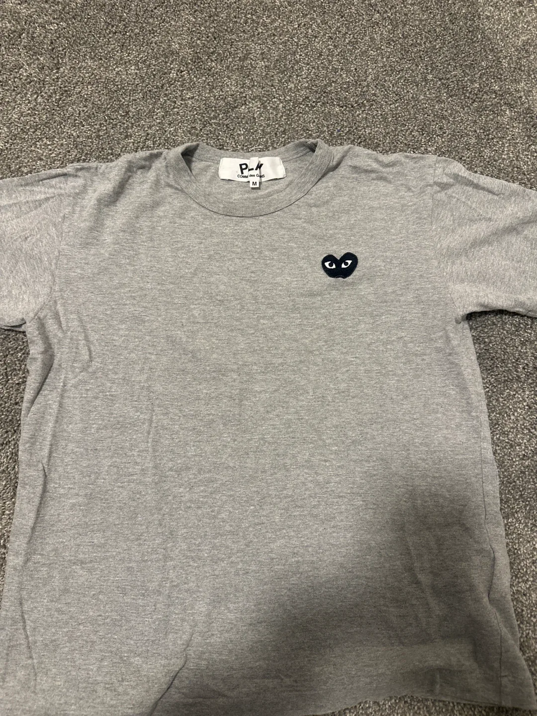 Comme des Garçons PLAY Grey T-Shirt - Size M