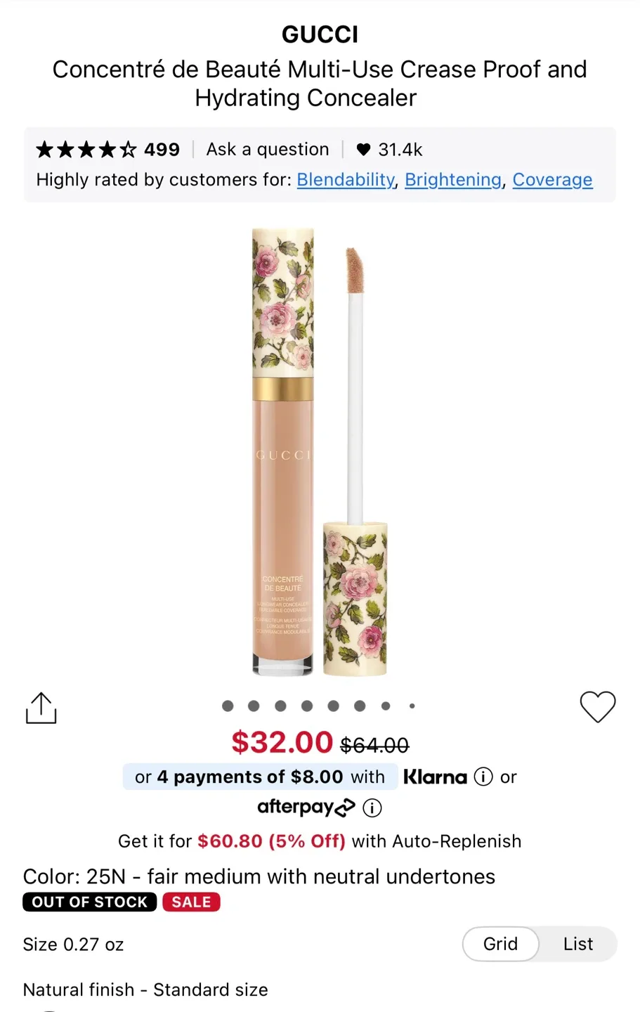 Gucci Concentré de Beauté Concealer 25N image indicator(2)