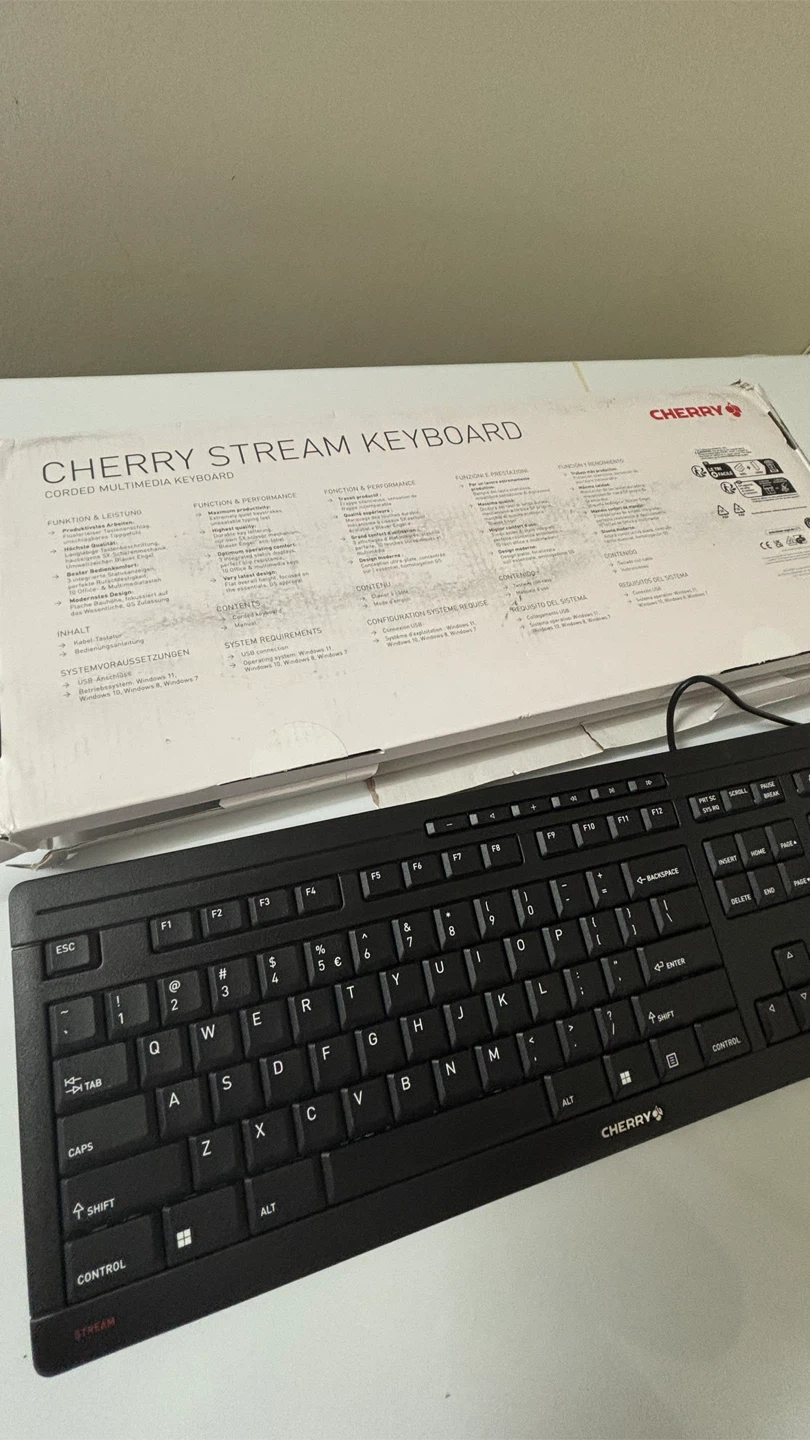Cherry Stream Corded Keyboard - Black - photo 3