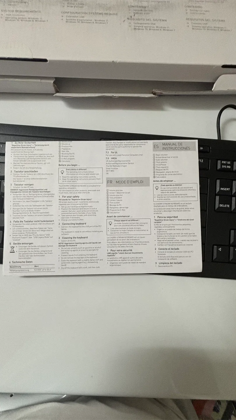 Cherry Stream Corded Keyboard - Black image indicator(7)