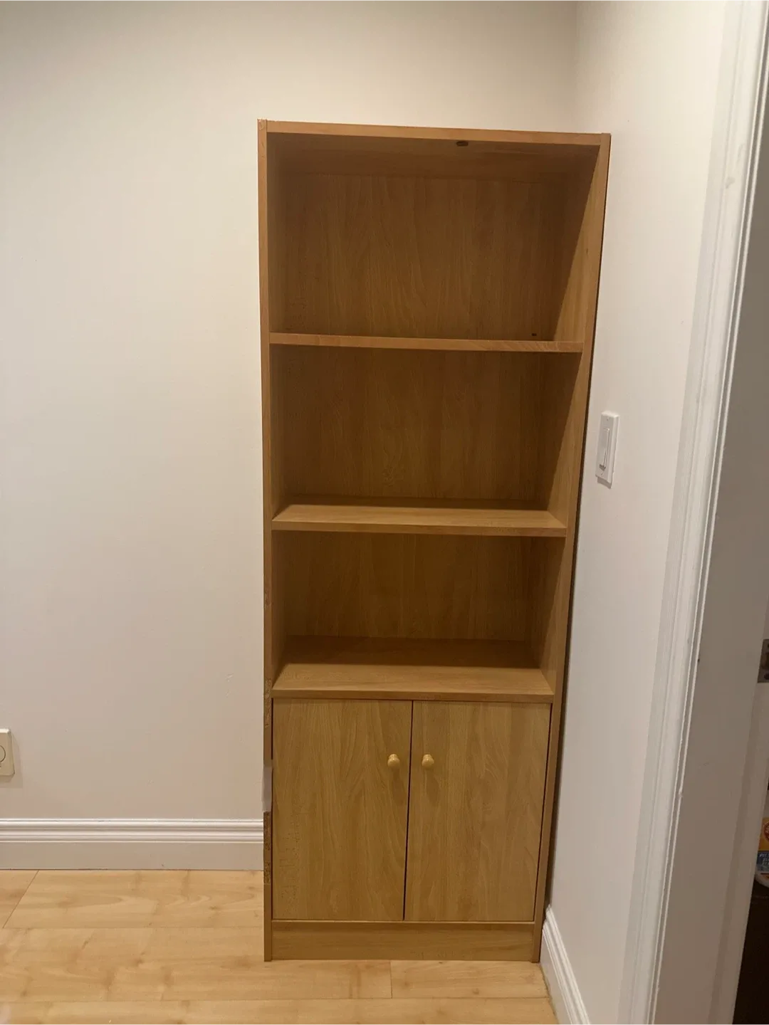 Wooden Bookcase with Cabinet