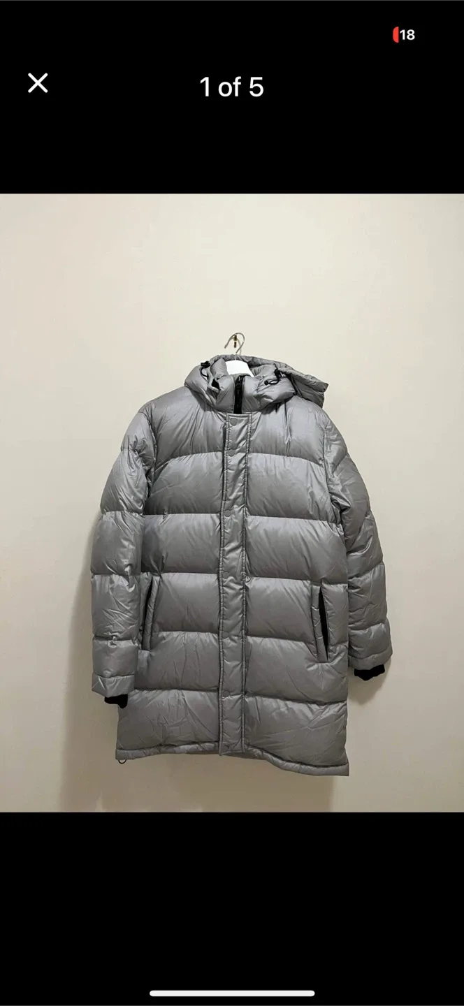 TNA Silver Puffer Jacket-Mid. Size Small image indicator(2)