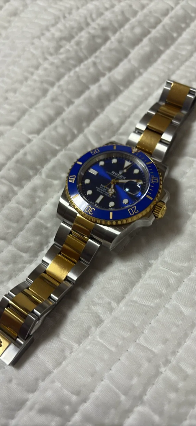 Rolex Submariner Blue Dial Two-Tone Watch