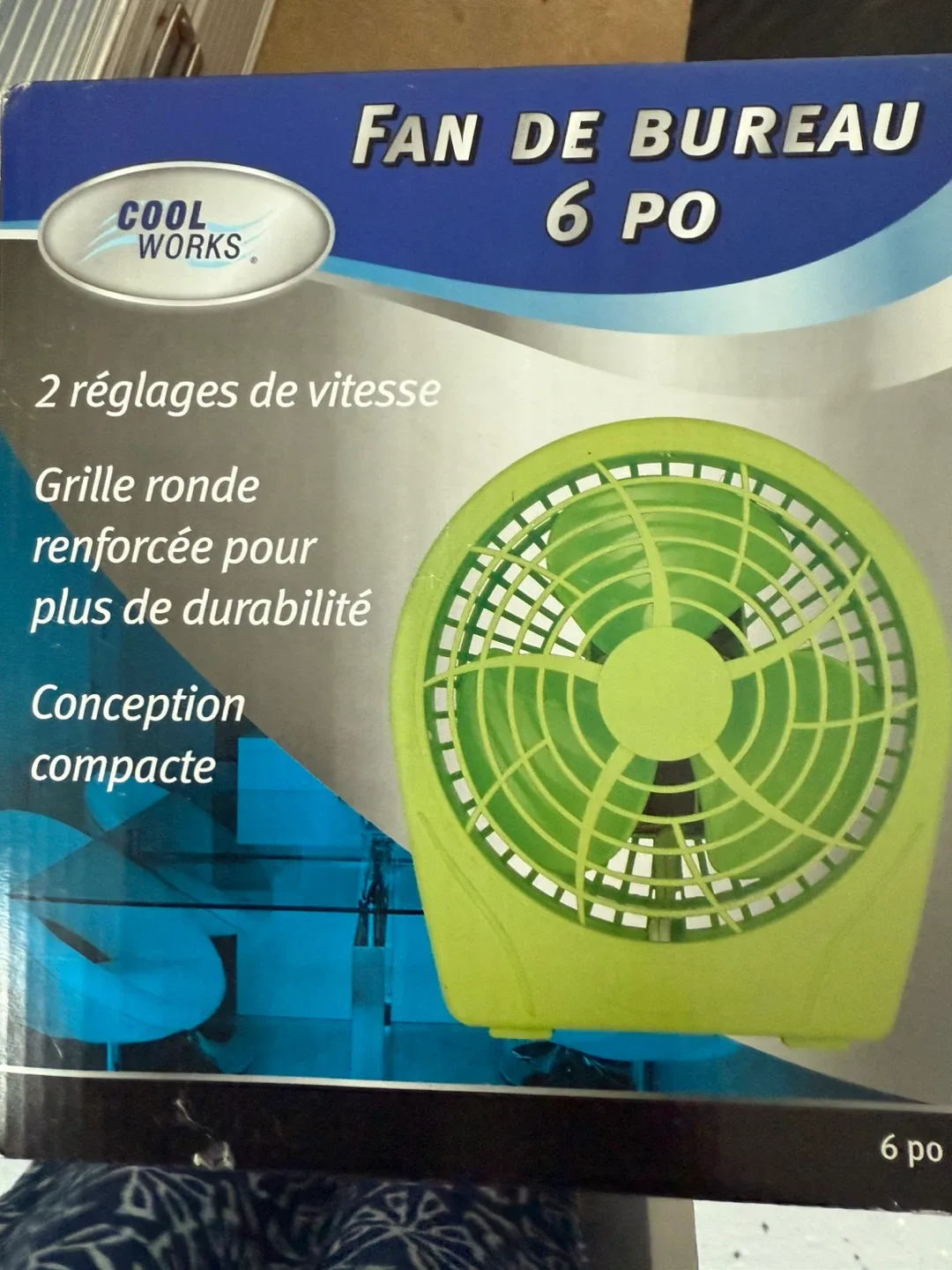 Cool Works 6" Desk Fan - Compact Design image indicator(2)