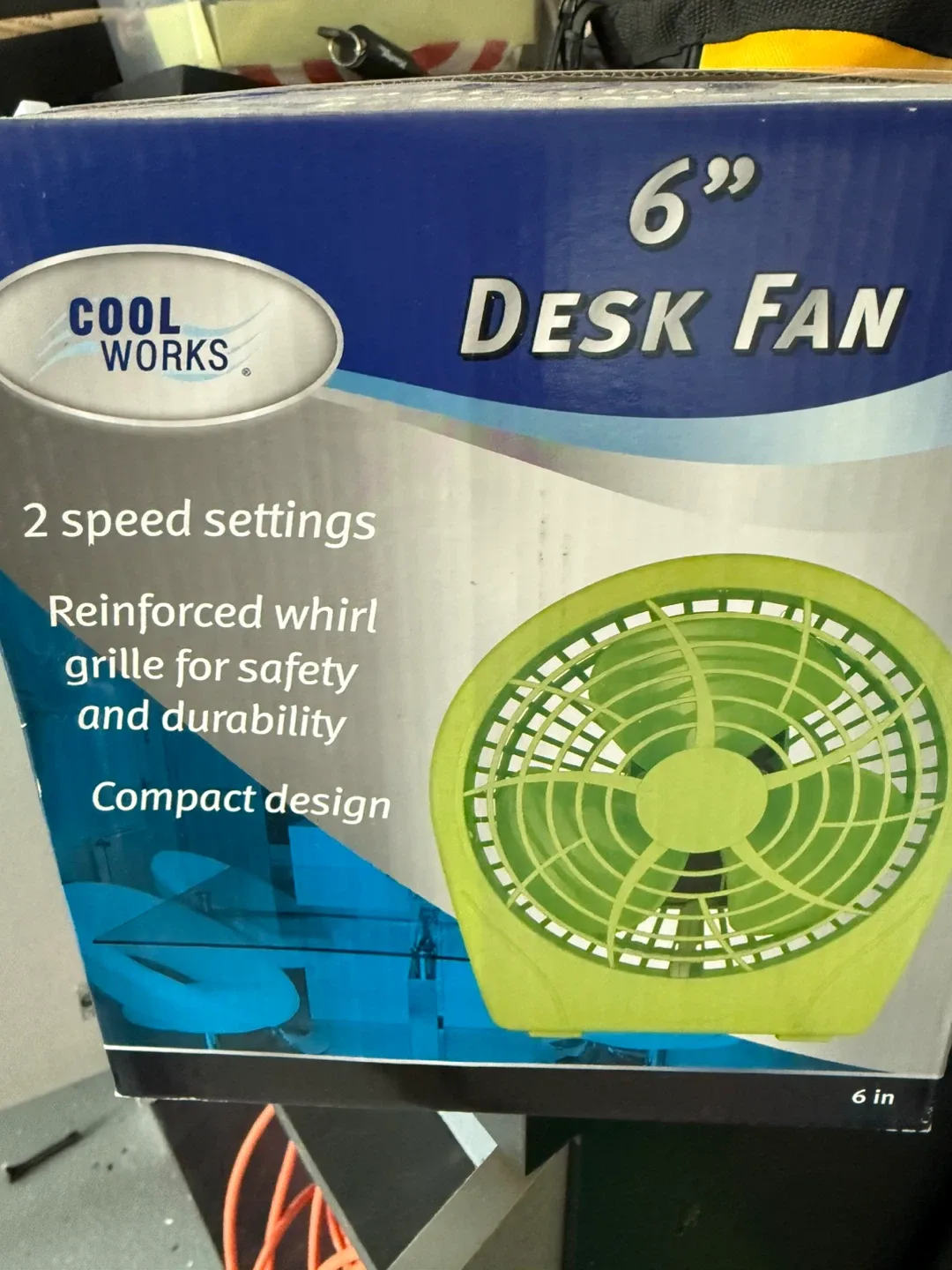 Cool Works 6" Desk Fan - Compact Design