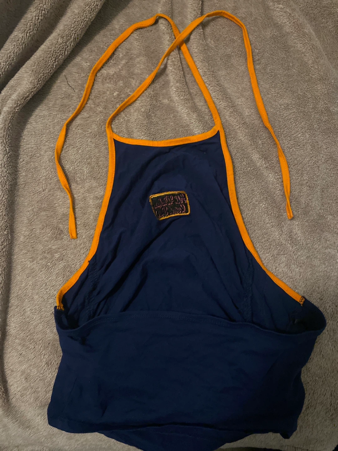 Retro Blue Halter Top - L - photo 3