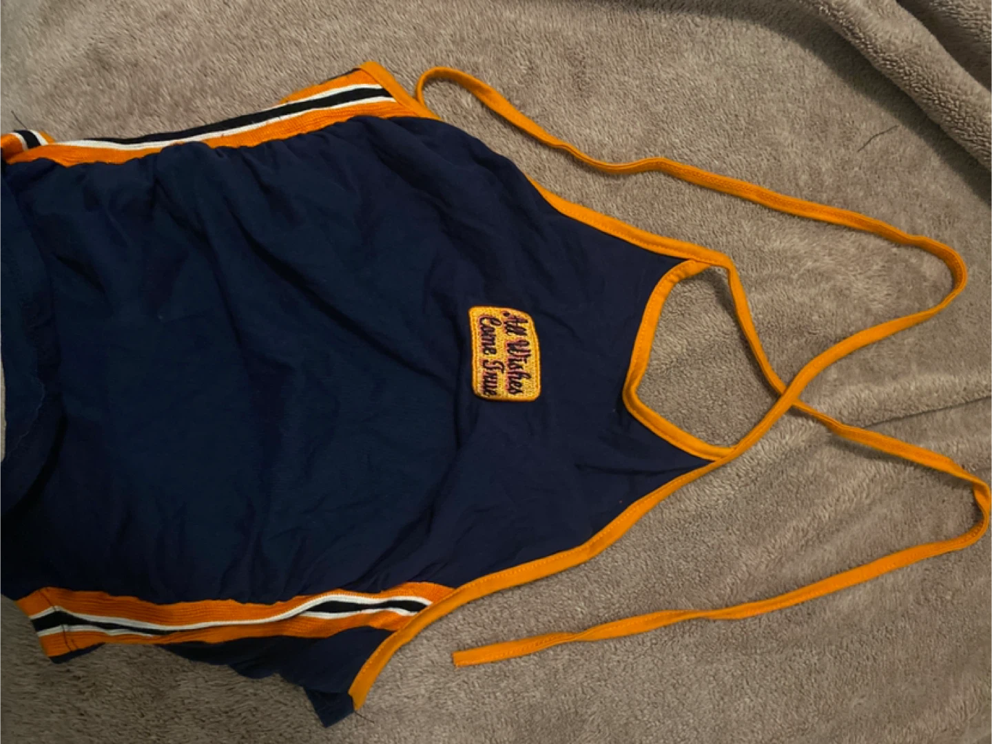 Retro Blue Halter Top - L - photo 2