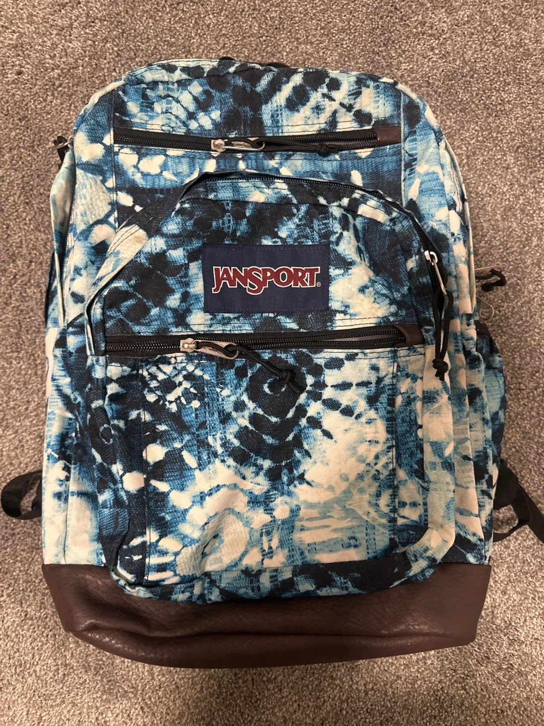 JanSport Backpack - Blue & White Pattern