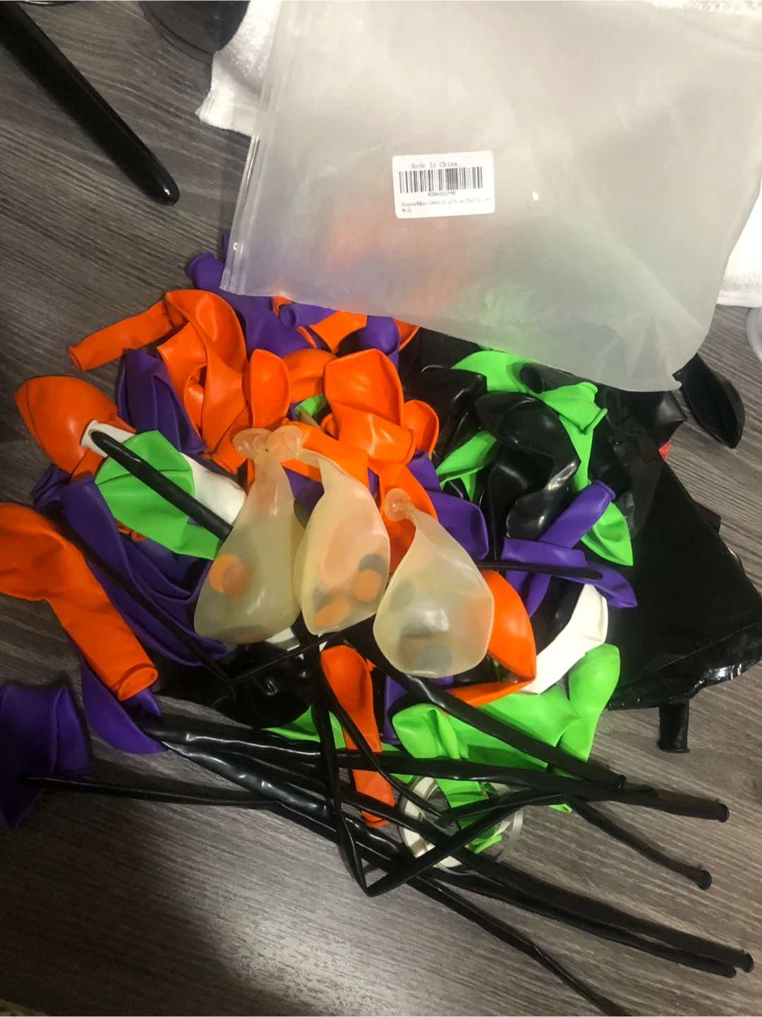 Mixed theme Balloons - Orange, Purple, Green, Black