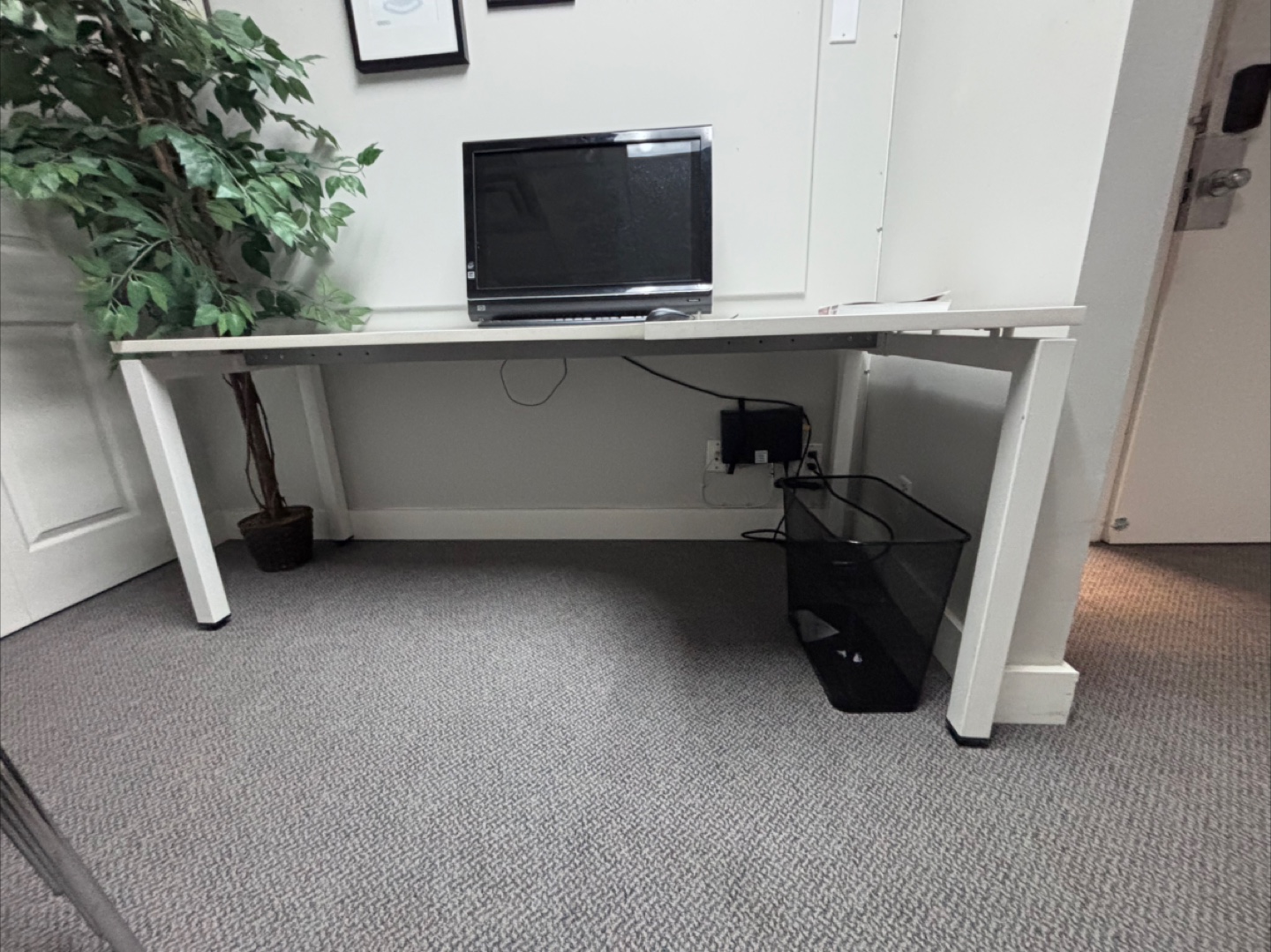 White Corner Desk