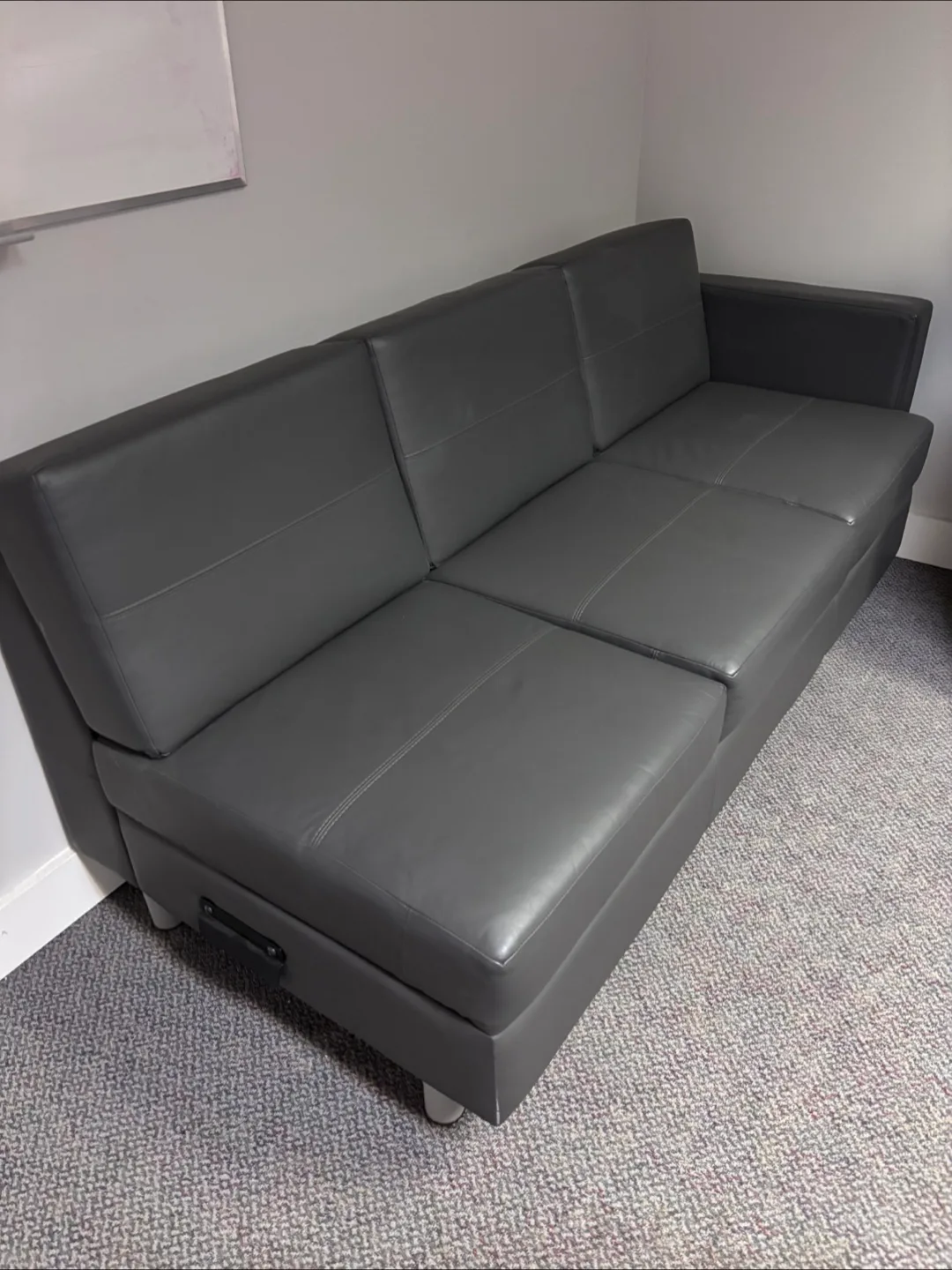 Grey Leather Sectional Sofa image indicator(6)