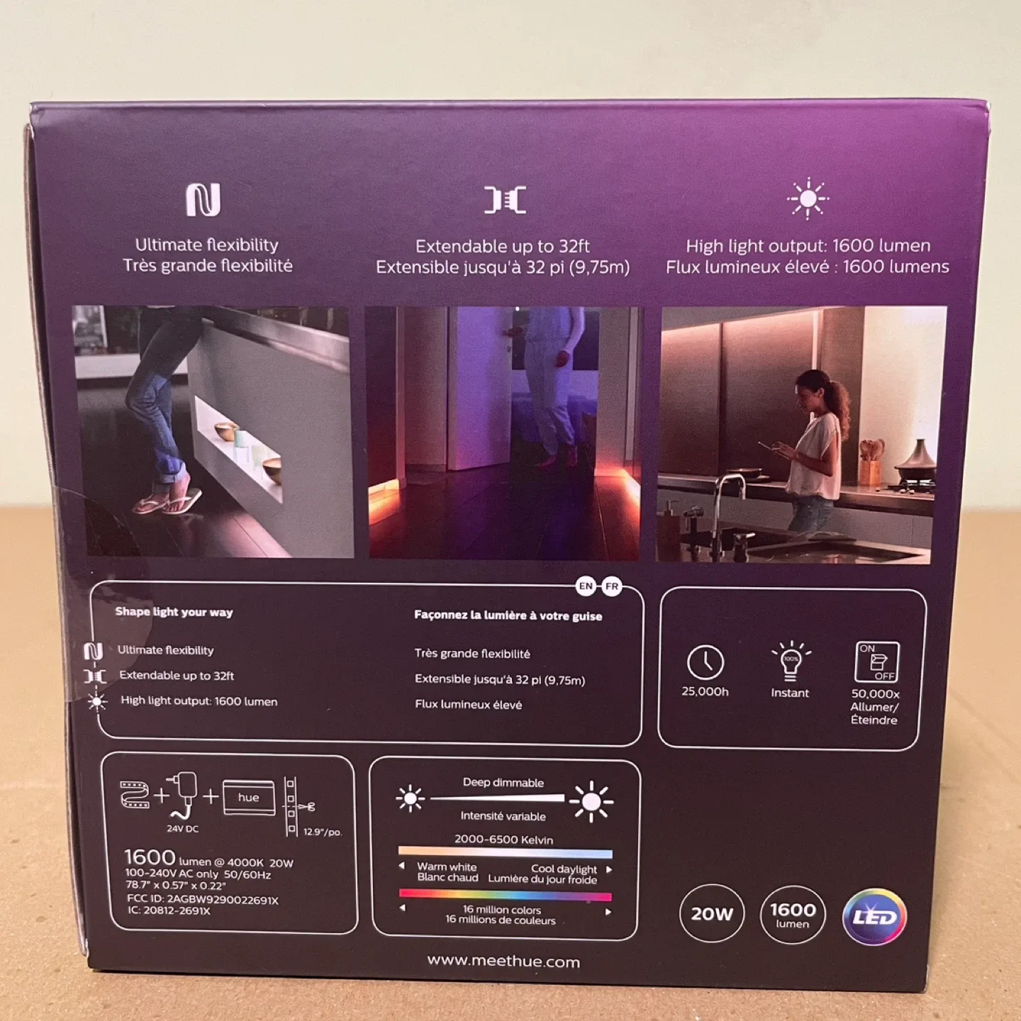 Philips Hue LED Lightstrip Plus 80” / 2m Base Kit with Plug NEW image indicator(4)