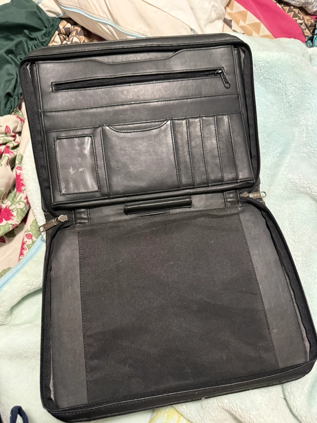 Black Leather Portfolio organizer - photo 2