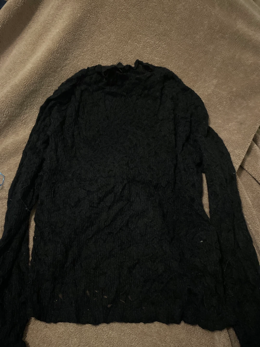Black Long Sleeve Lacy/Sheer top - photo 2