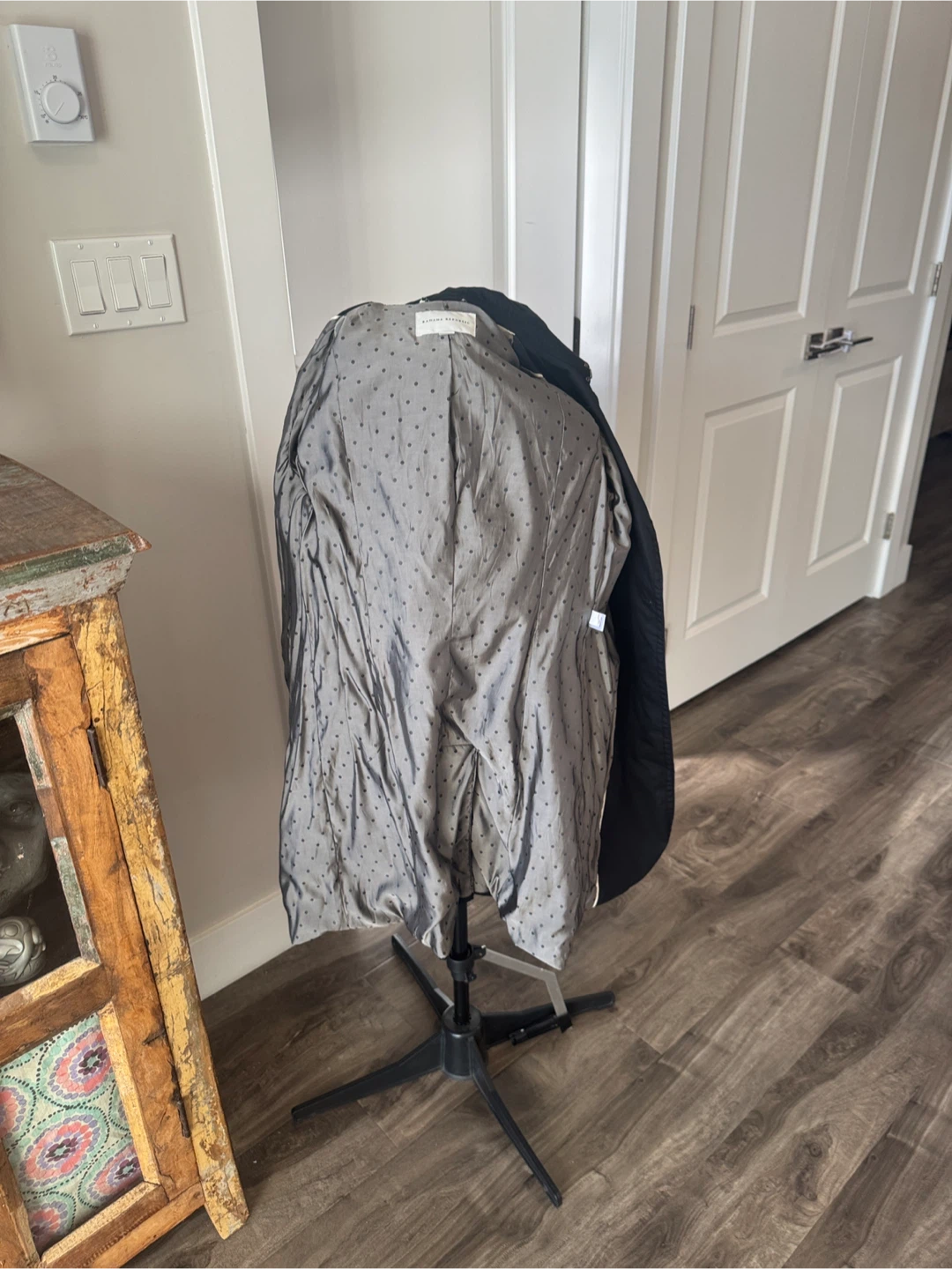Banana republic black trench coat sz xs - photo 3