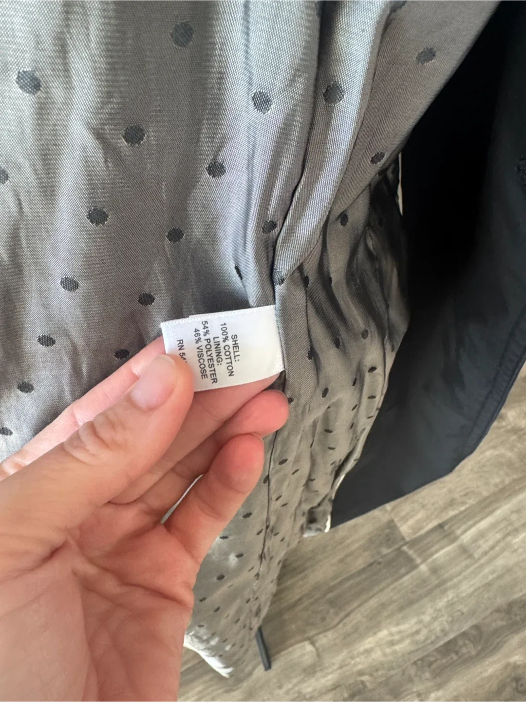 Banana republic black trench coat sz xs image indicator(5)