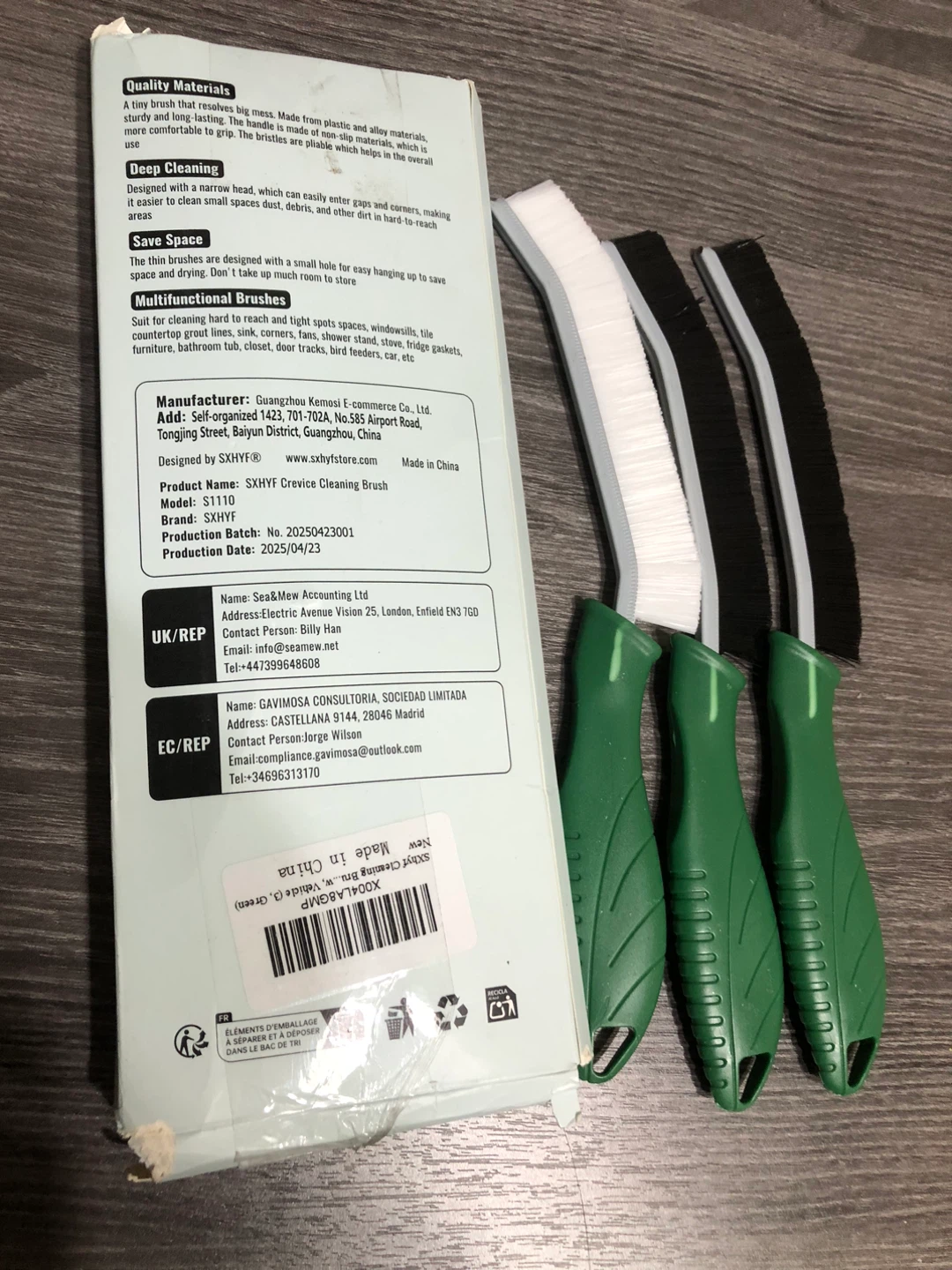 New SXHYF Crevice Cleaning Brush - 3 Pack - photo 3