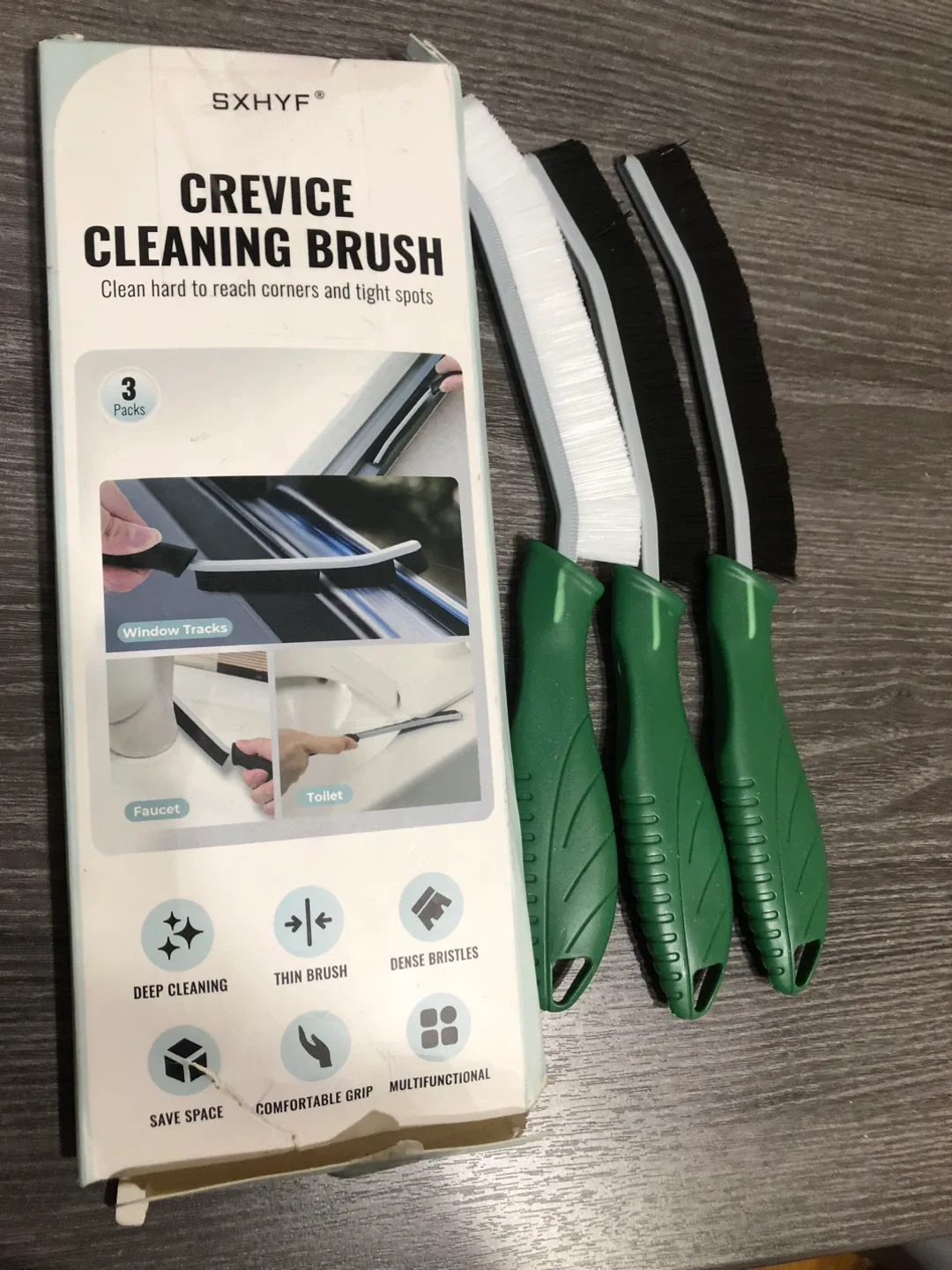 New SXHYF Crevice Cleaning Brush - 3 Pack