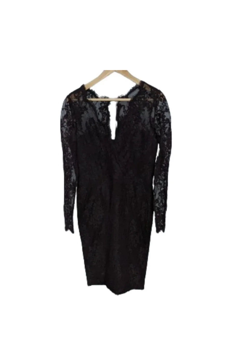 Black Zuhair Murad Lace Overlay Cocktail Dress image indicator(3)