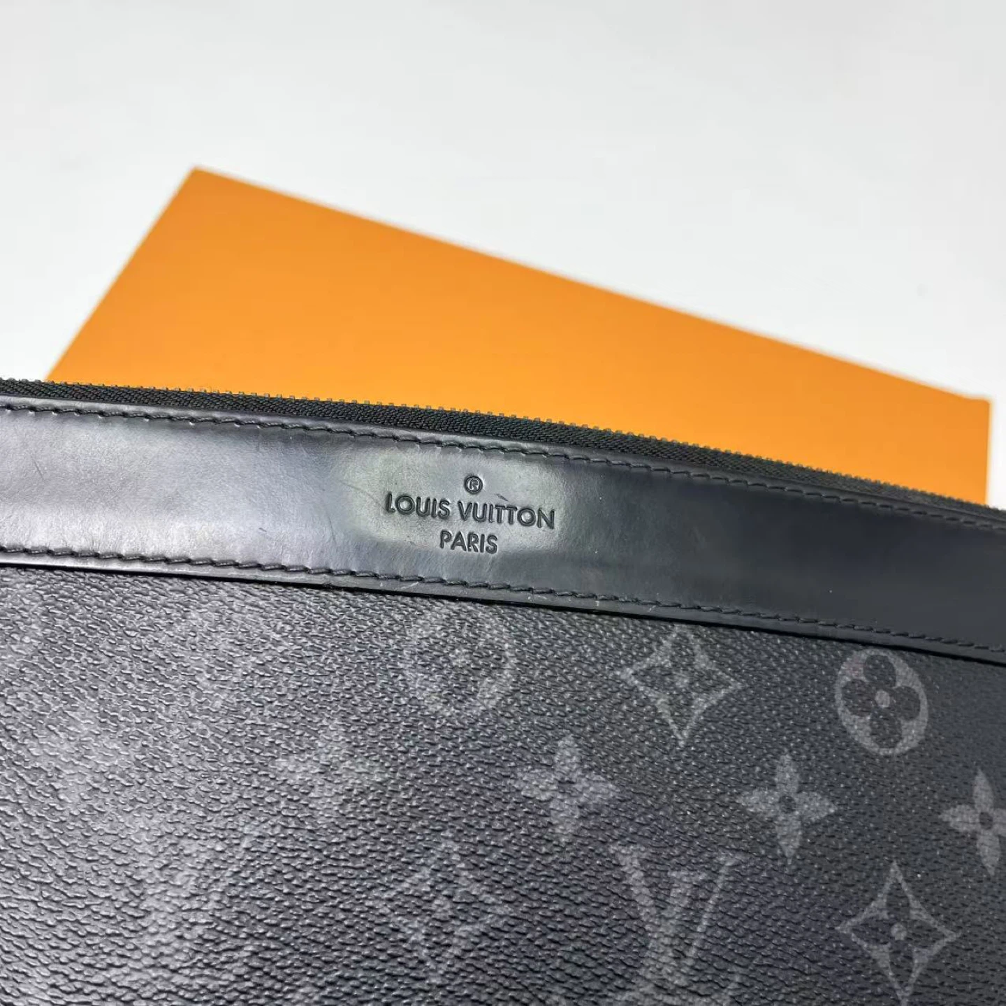 Louis Vuitton Black Monogram Eclipse Pochette Voyage MM - photo 3