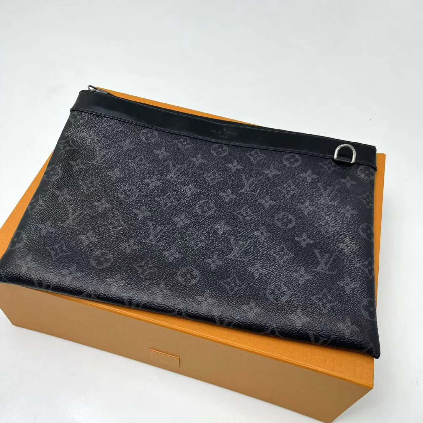 Louis Vuitton Black Monogram Eclipse Pochette Voyage MM - photo 2