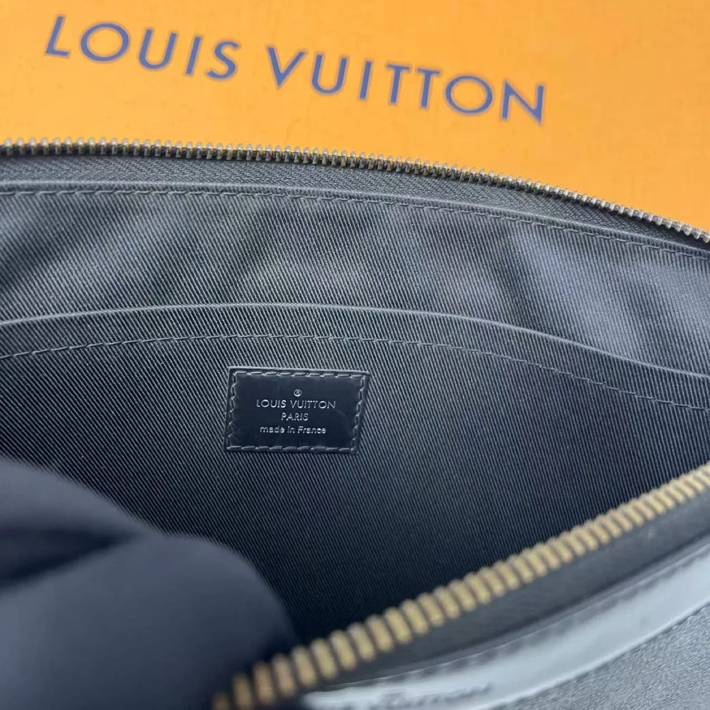 Louis Vuitton Black Monogram Eclipse Pochette Voyage MM image indicator(6)