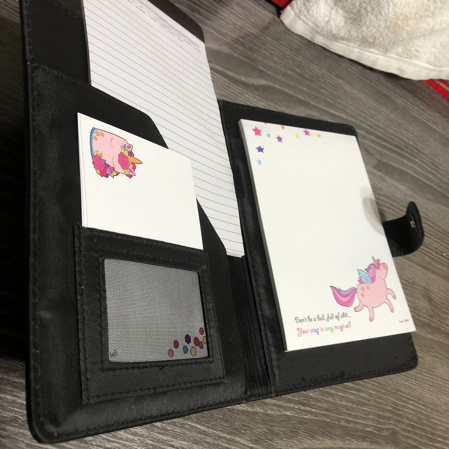 New-Black Small Size Leatherette Portfolio Organizer - photo 4