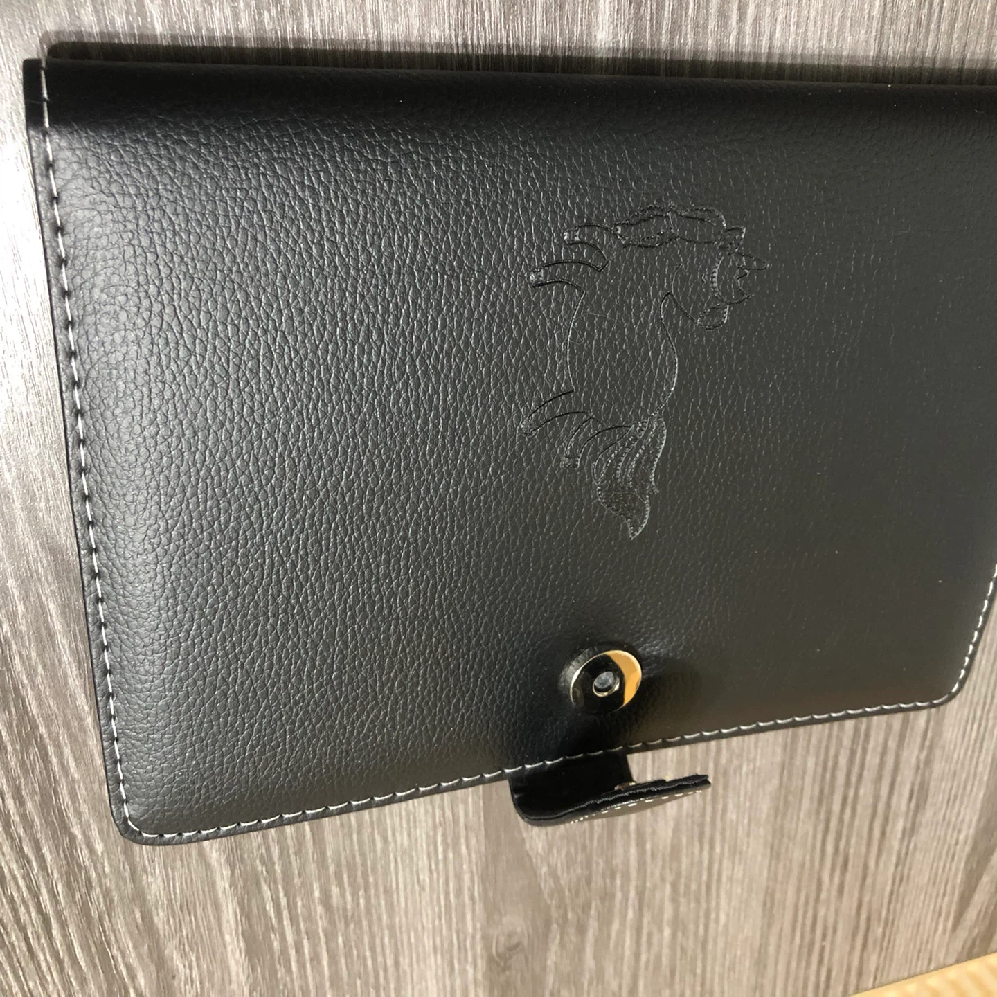 New-Black Small Size Leatherette Portfolio Organizer