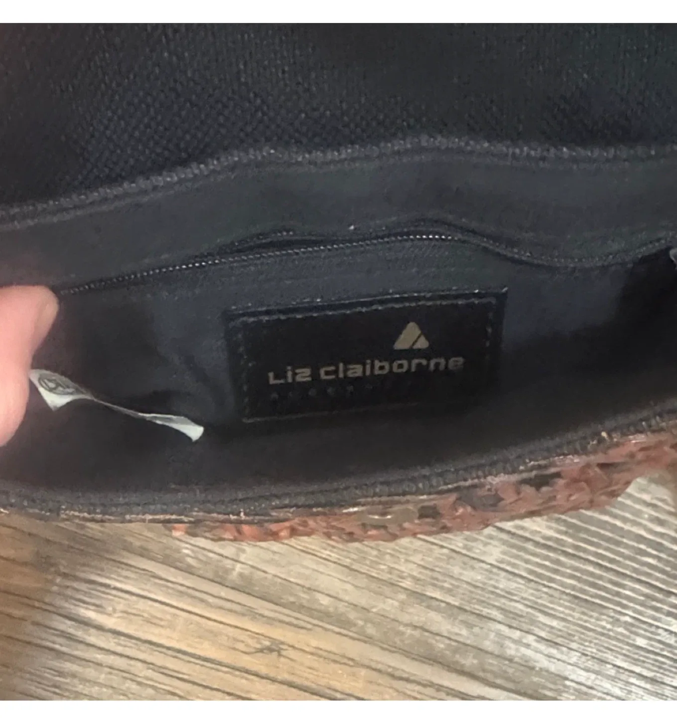 Liz claiborne vintage Brown Woven Women's Bag image indicator(6)