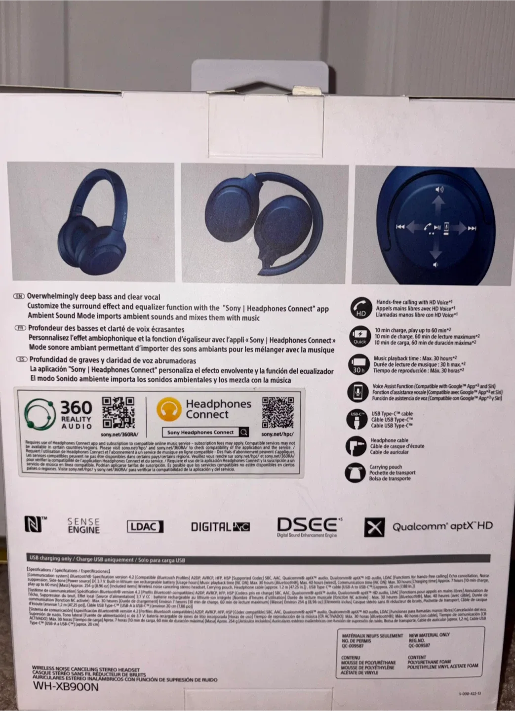Sony WH-XB900N Extra Bass Noise Cancelling Headphones image indicator(2)
