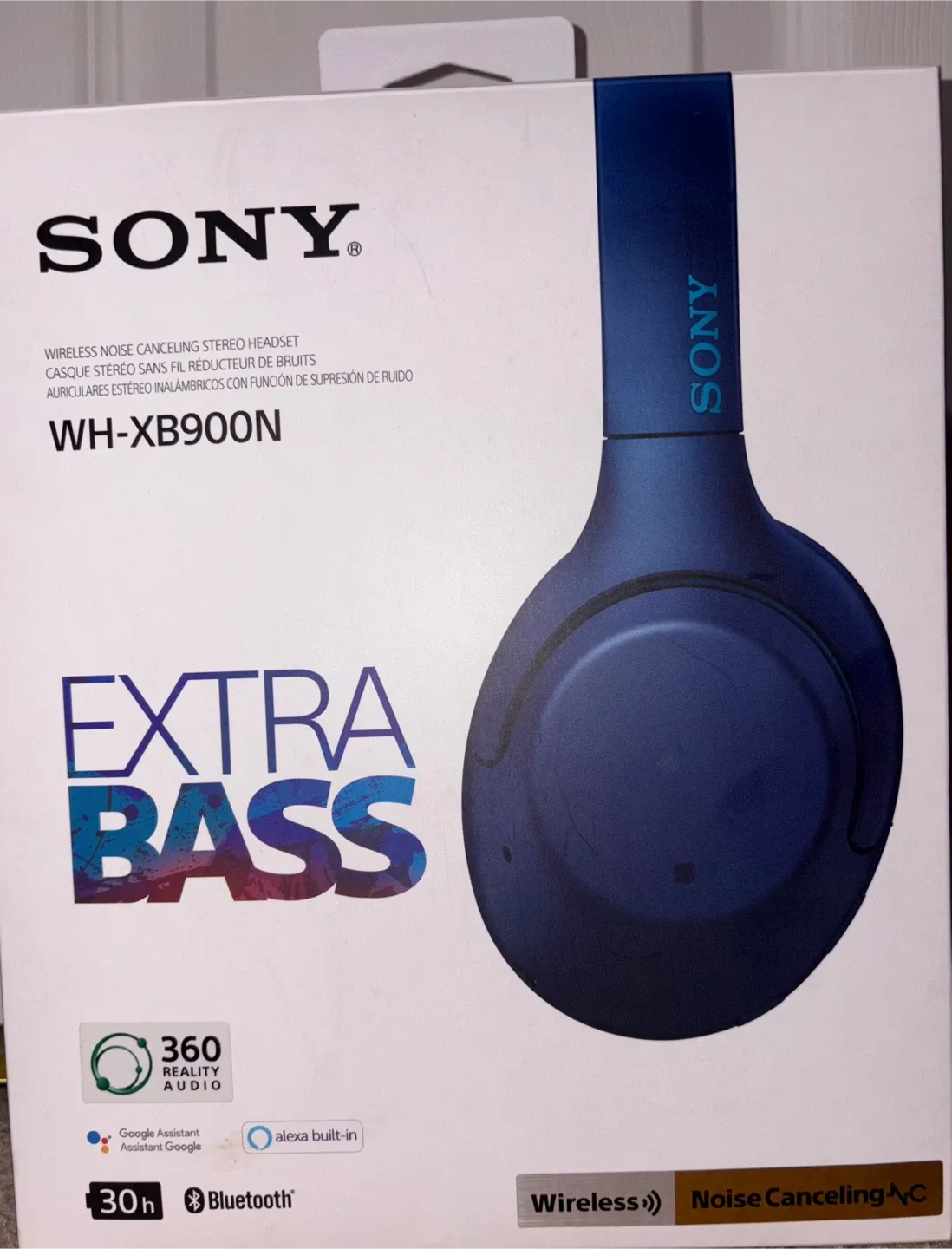 Sony WH-XB900N Extra Bass Noise Cancelling Headphones