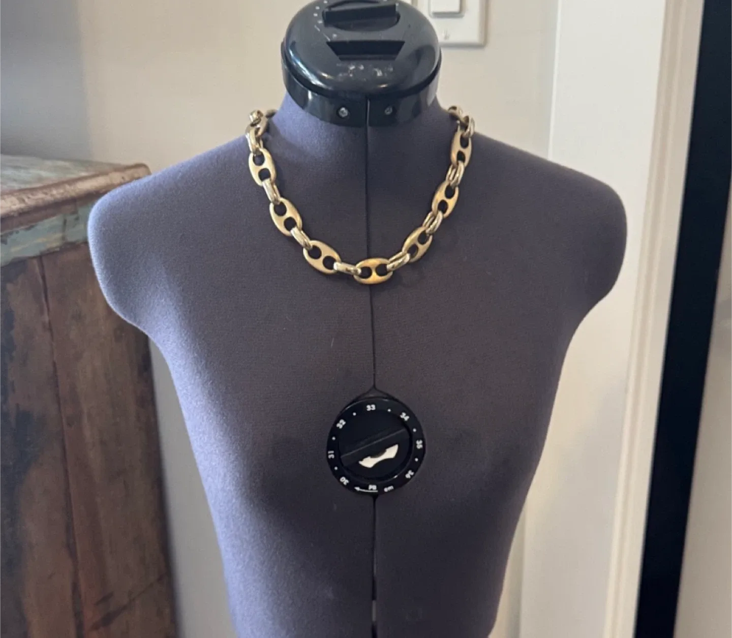 Thick chain link vintage necklace image indicator(2)