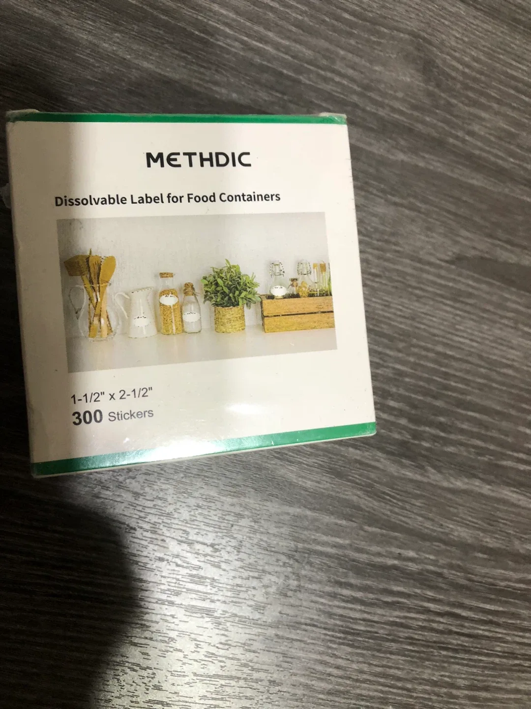 New METHDIC Dissolvable Food Container Labels - 300 Stickers image indicator(3)