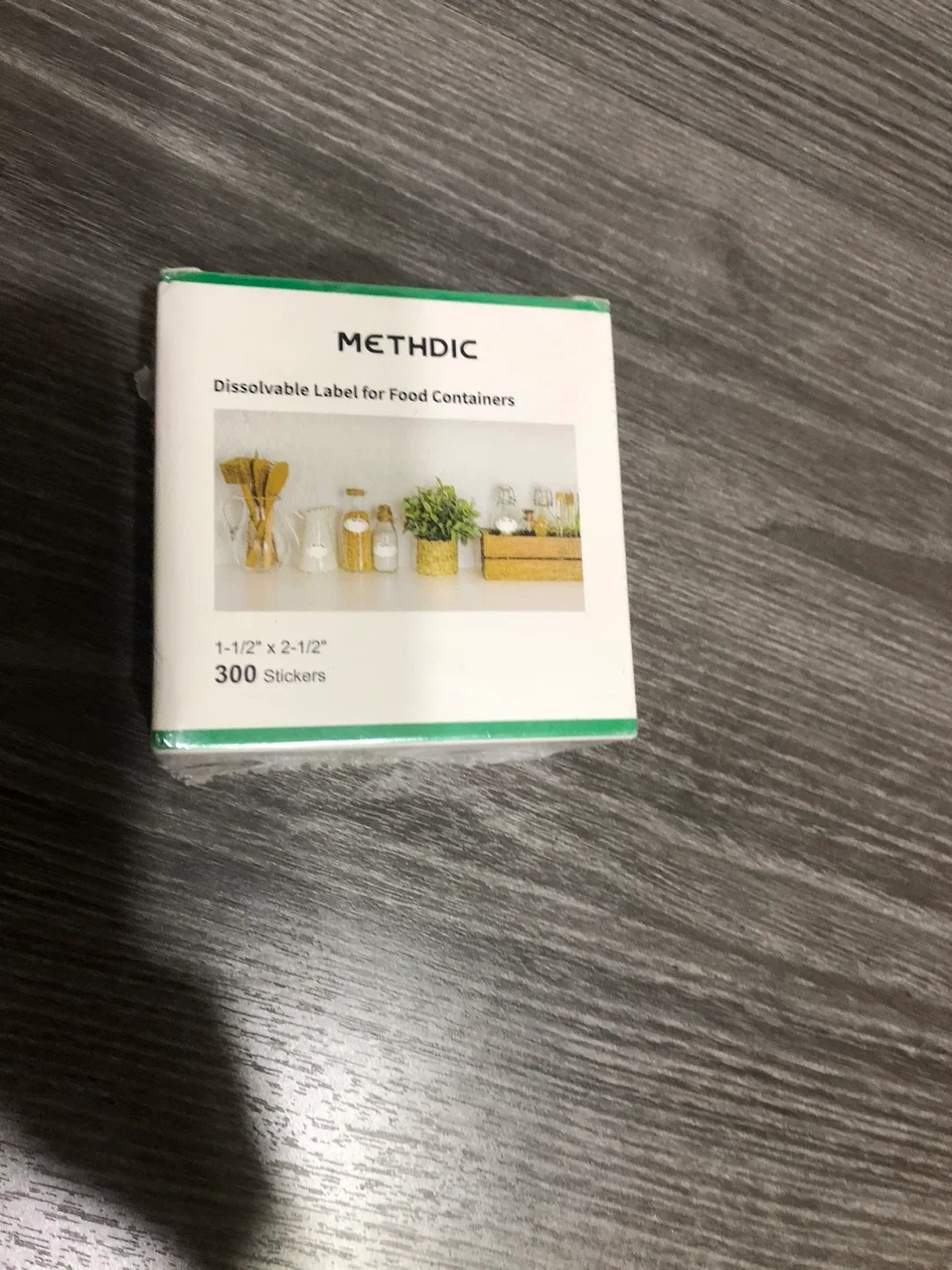 New METHDIC Dissolvable Food Container Labels - 300 Stickers image indicator(2)