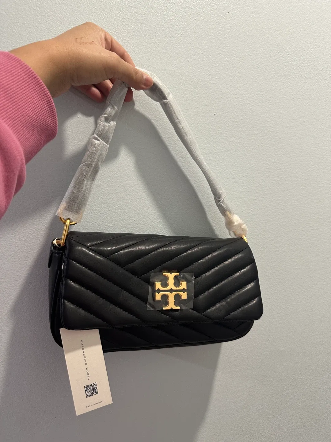 Tory Burch Black Leather Shoulder Bag - New