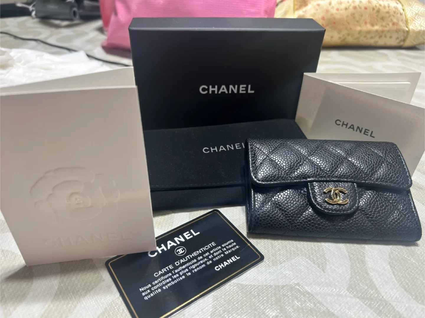 Chanel Black Caviar Leather Wallet