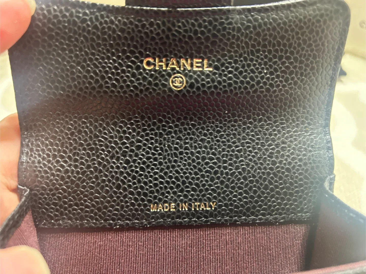 Chanel Black Caviar Leather Wallet image indicator(3)