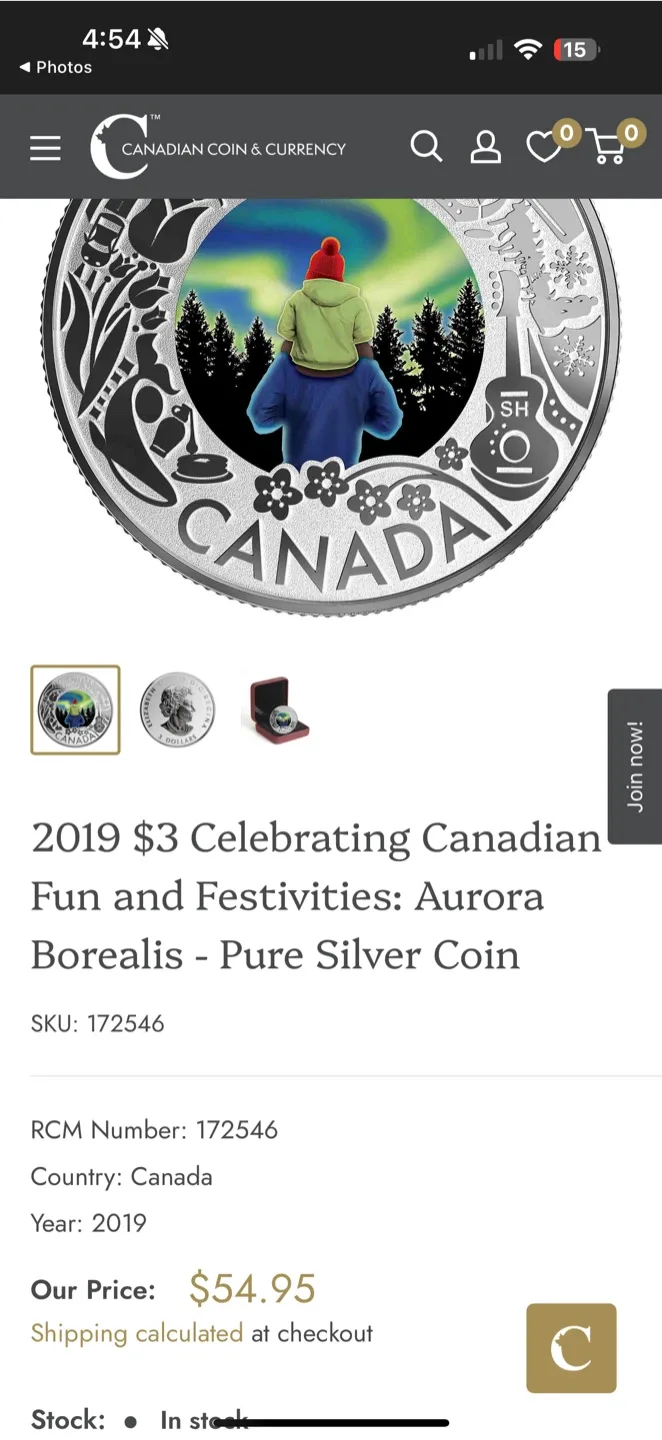 Royal Canadian Mint $3 Pure Silver Coins image indicator(2)