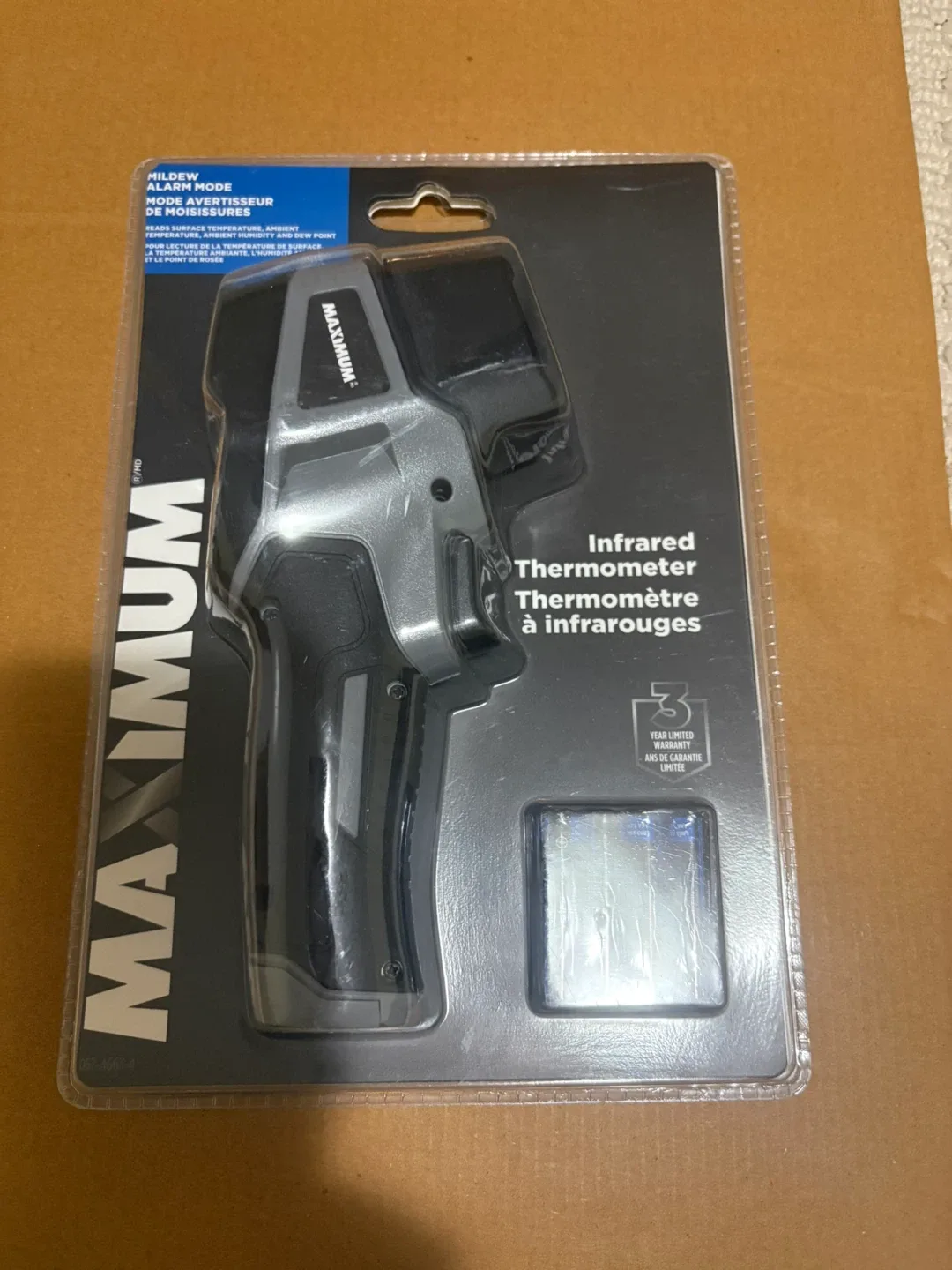 NEW MAXIMUM Infrared Thermometer w/ Mildew Alarm